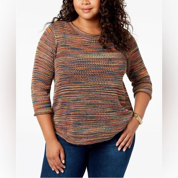 John Paul Richard Textured Knit Striped Sweater Size XXL - Picture 1 of 9